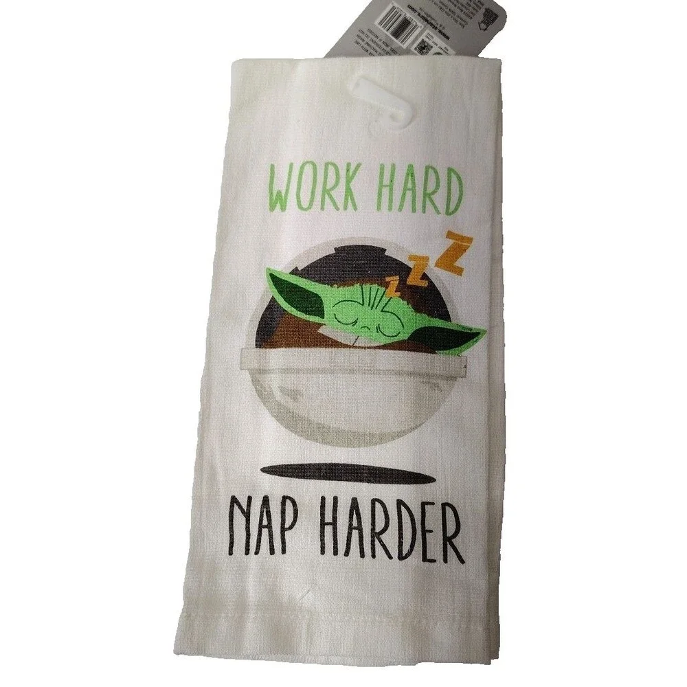 Disney Mandalorian Baby Yoda Grogu Kitchen Towel Pot Holder Green White 2 Pieces